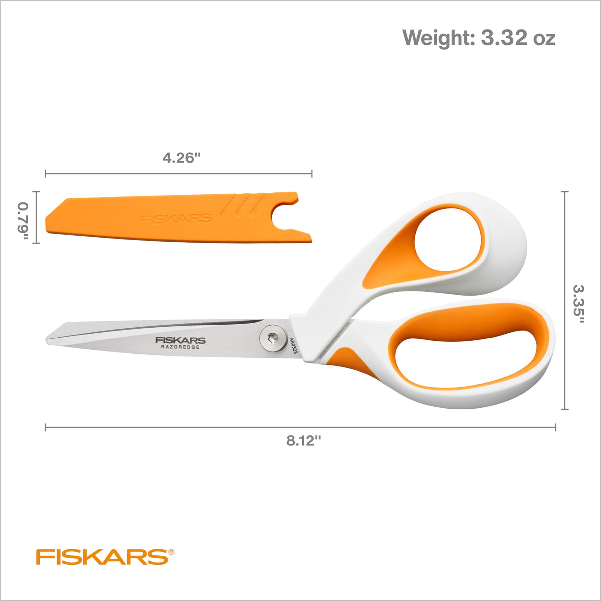 Fiskars RazorEdge Heavy Duty Fabric Scissors, 8 Inch
