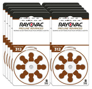 Rayovac ProLine Size 312 Hearing Aid Batteries, 80 Count