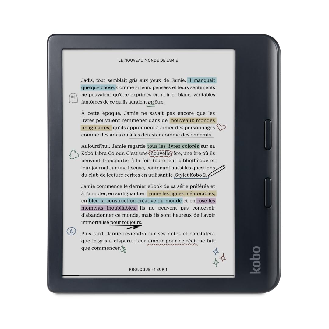 Kobo Libra Colour eReader, 7", Black