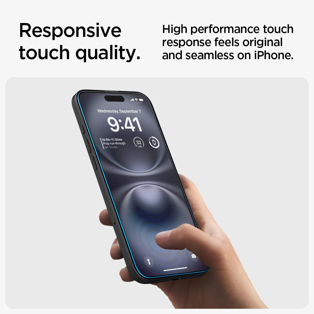 Spigen GlasTR EZ FIT Screen Protector for iPhone 16 / 15, 2 Pack