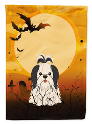 Caroline's Treasures BB4354GF Halloween Shih Tzu Black White Flag Garden Size