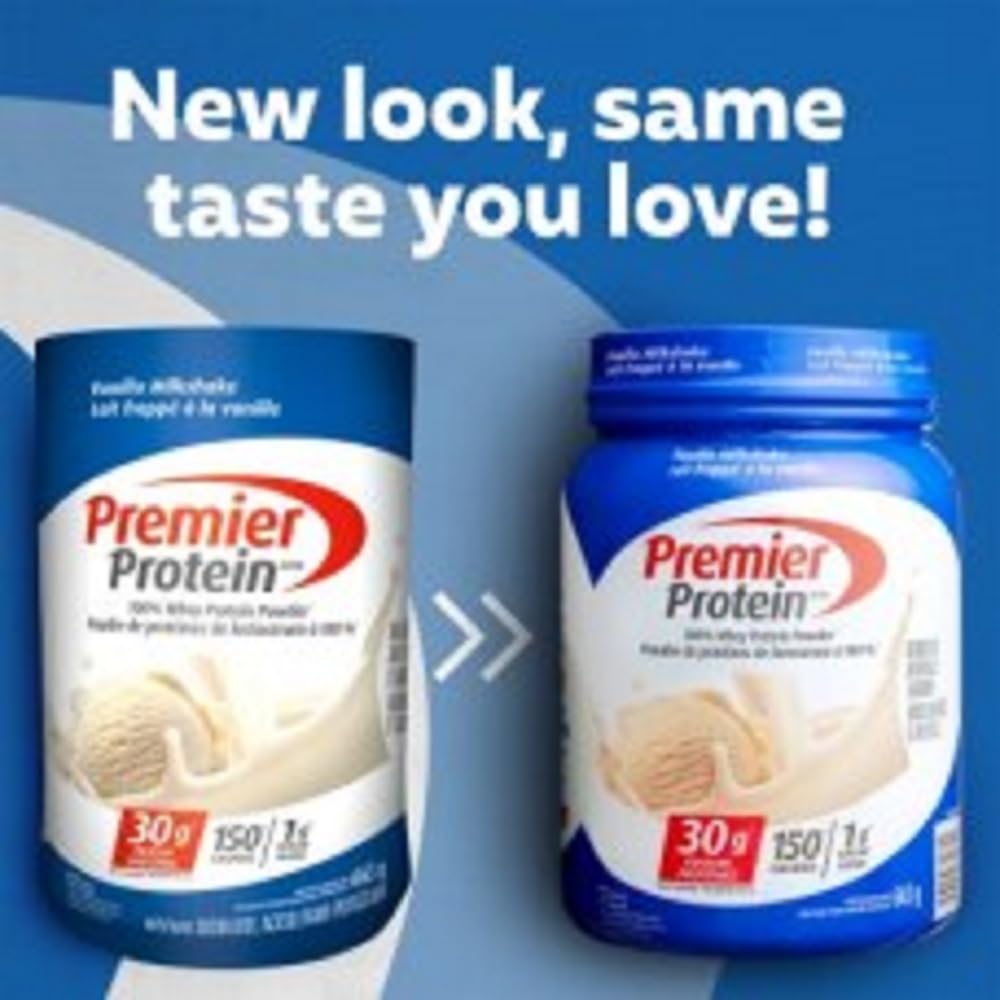 Premier Protein 100% Whey Protein Powder, Vanilla Milkshake, 663 g