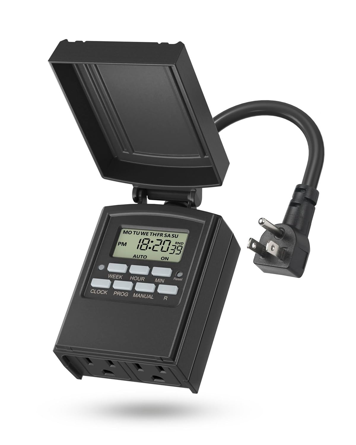 BN-LINK Outdoor Heavy Duty Timer Outlet, 2 Grounded Outlets