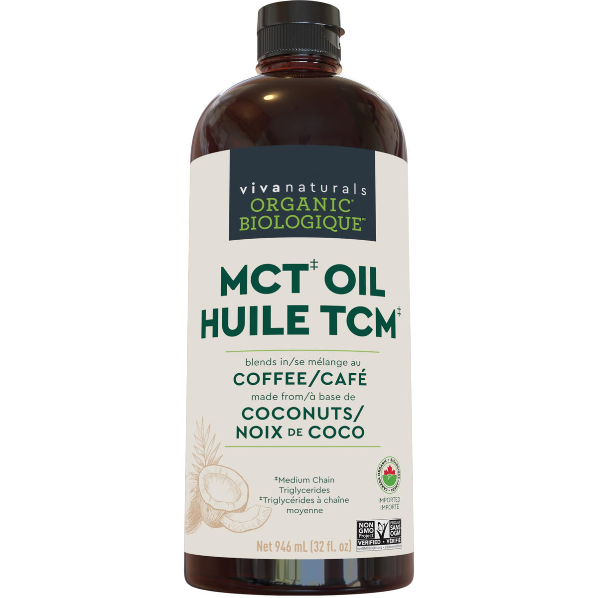 Viva Naturals Organic MCT Oil, 946 mL