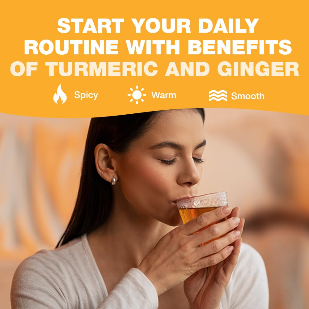 HANDPICK Turmeric Ginger Herbal Tea, 100 Tea Bags