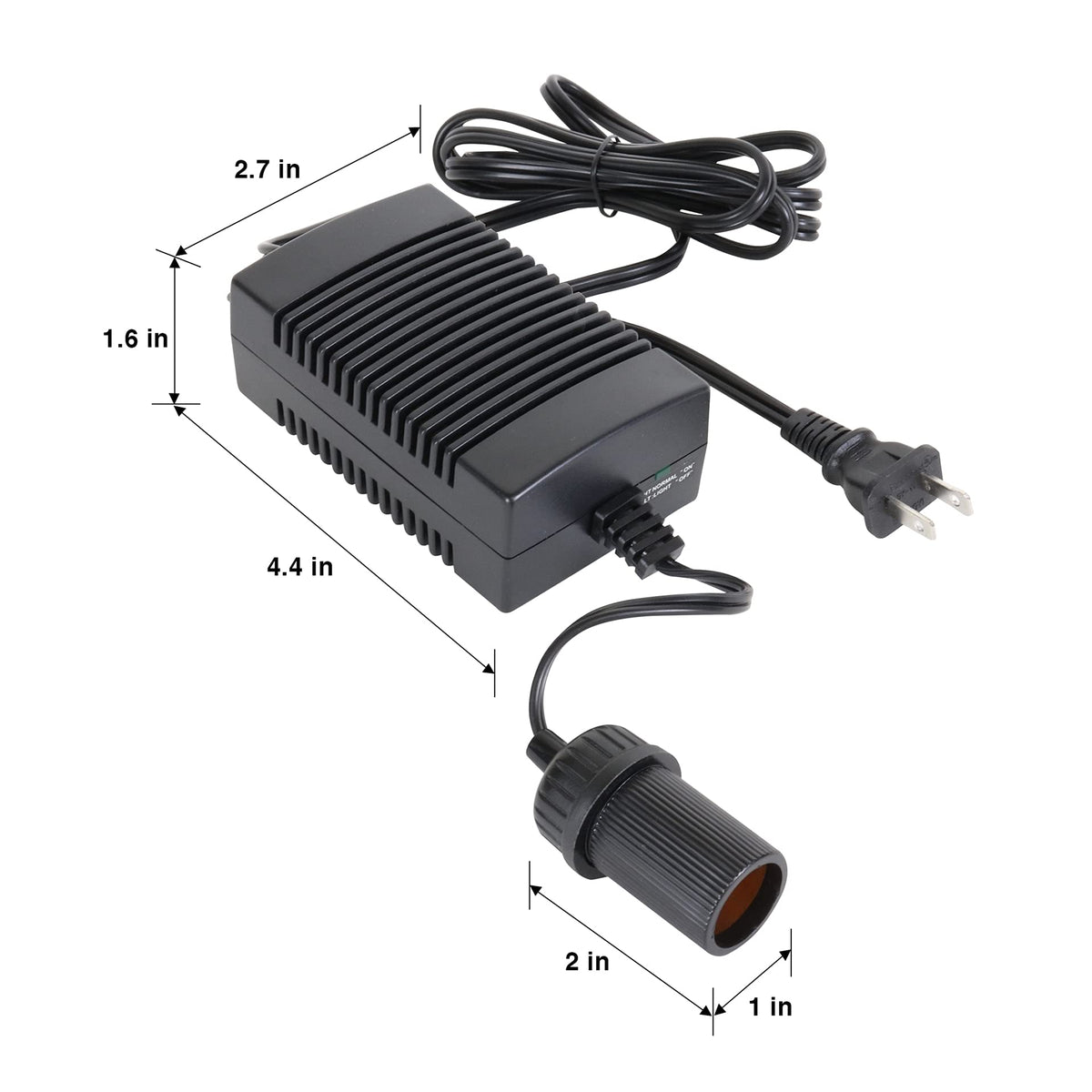 Koolatron Power Adapter, 110V AC to 12V DC, 5A