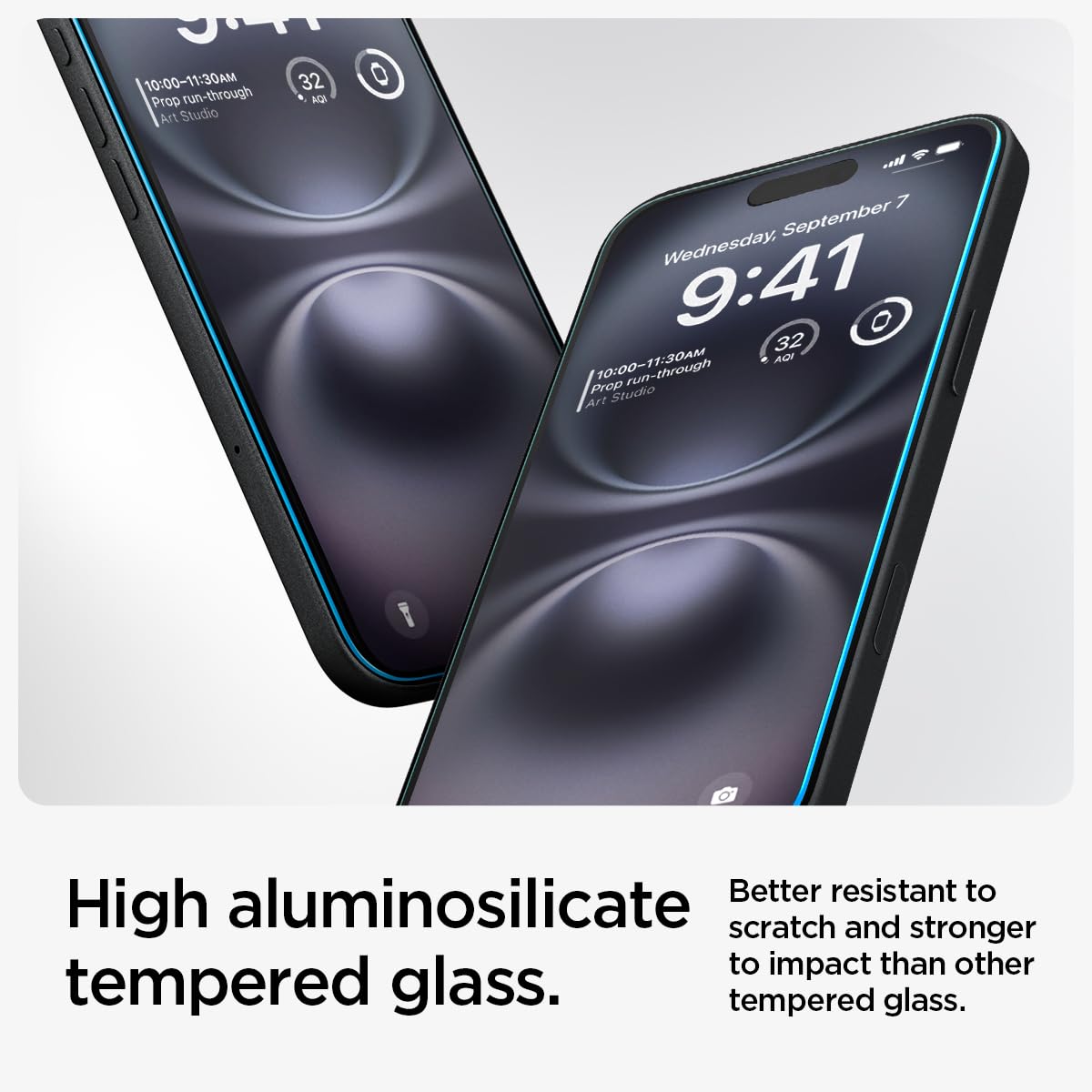 Spigen GlasTR EZ FIT Screen Protector for iPhone 16 / 15, 2 Pack