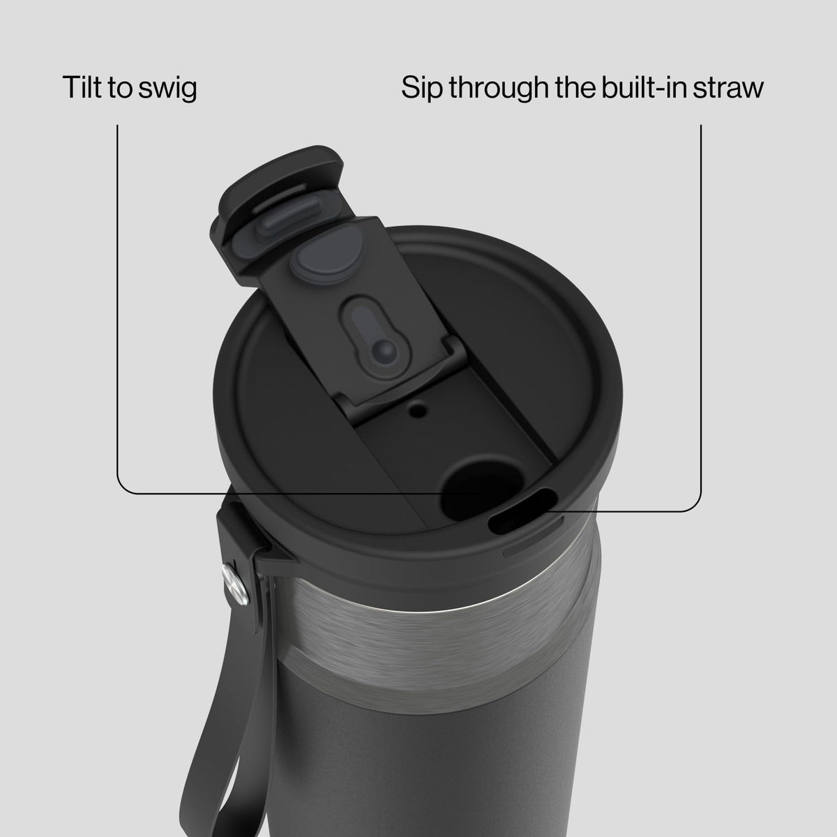 Contigo DualSip Water Bottle with Carry Strap, 24oz
