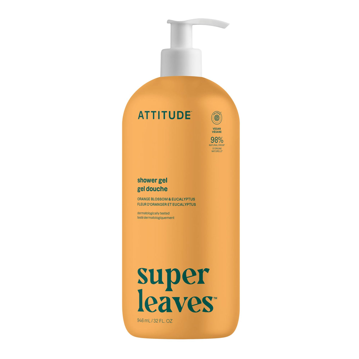 ATTITUDE Body Wash, Orange Blossom and Eucalyptus, 946 mL
