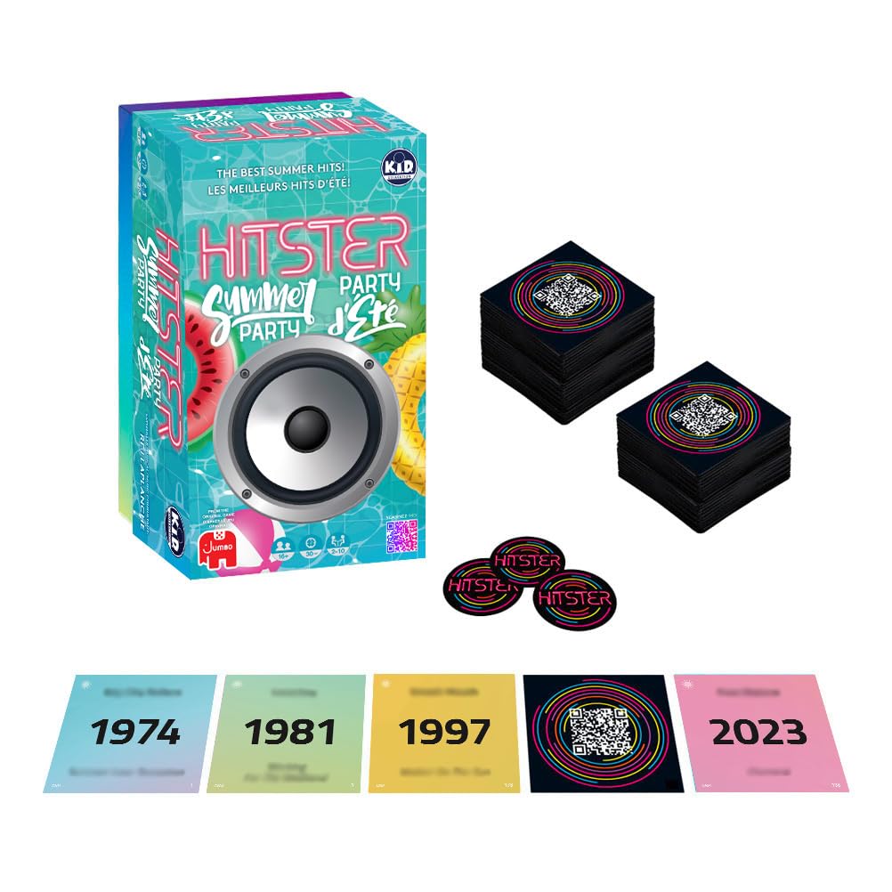Hitster Summer Party Music Trivia Party Game, 2-10 Players, Ages 16+