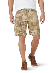 Wrangler Authentics Men's Cargo Stretch Short, Jungle Elmwood Camo, 34