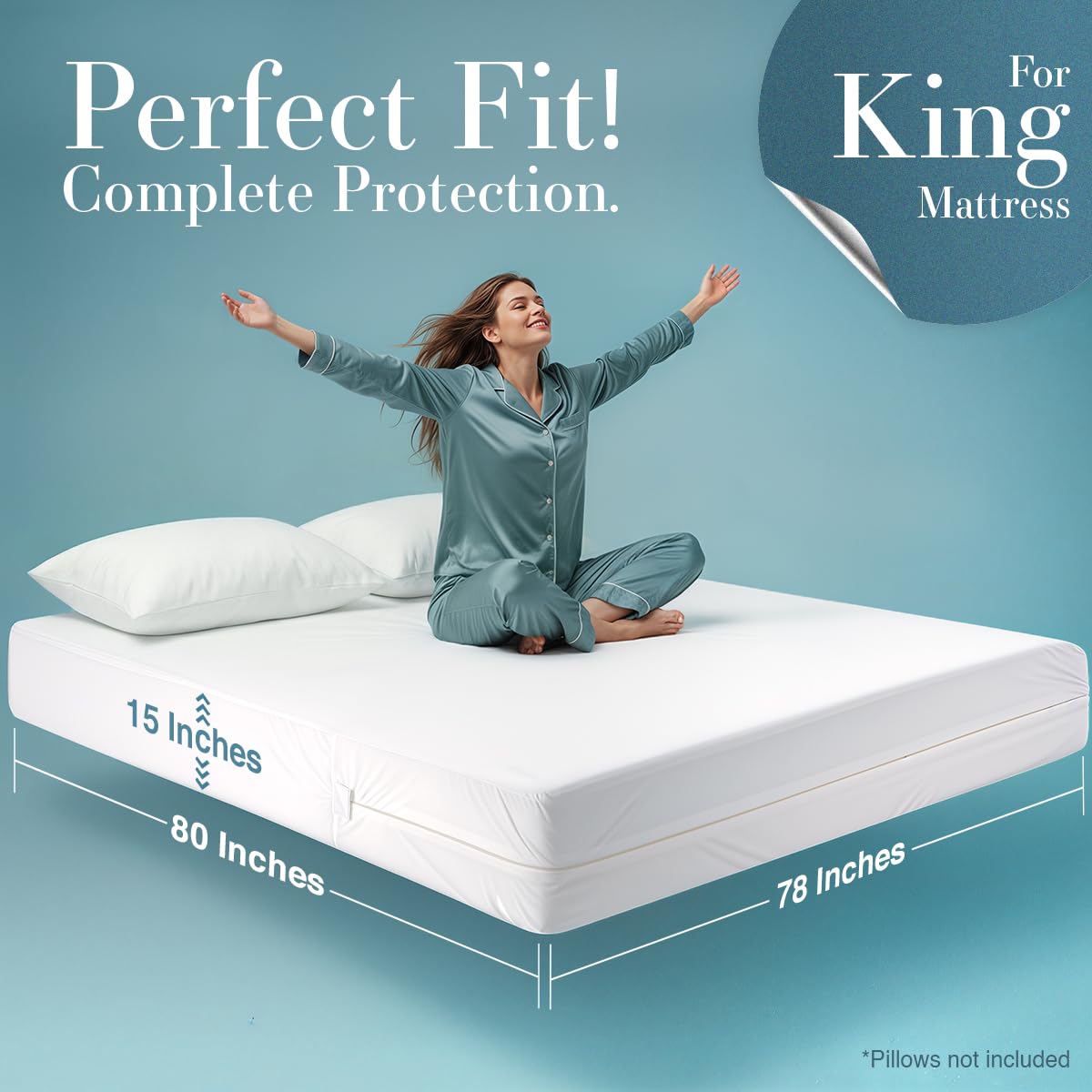 Utopia Bedding Zippered Waterproof Mattress Encasement, King