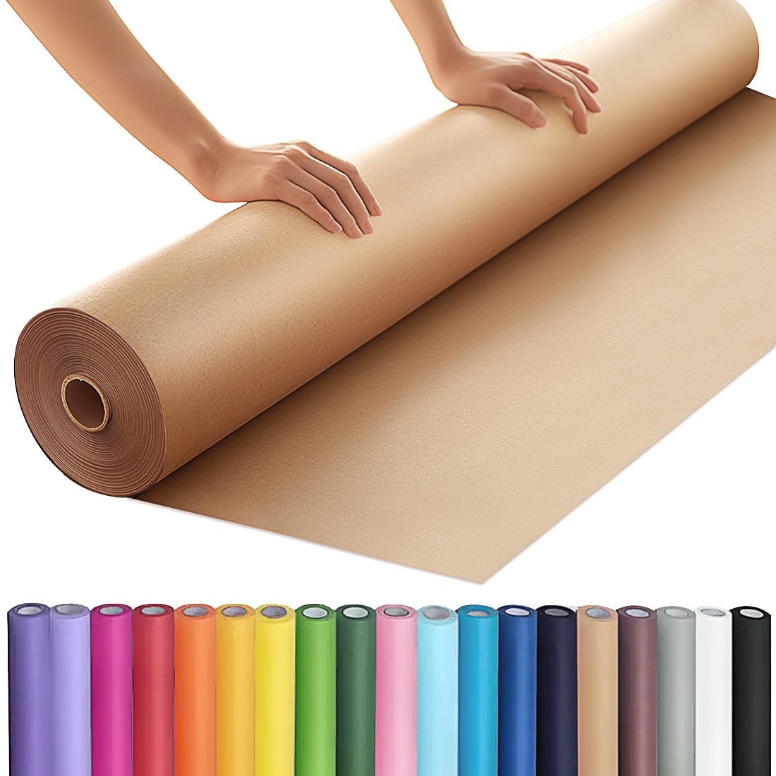 PerkHomy Brown Kraft Paper Roll, 36 In x 200 Ft