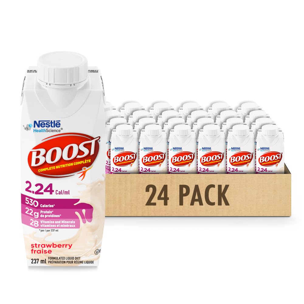 Boost 2.24 Complete Nutrition Drink, Strawberry, 24 Count