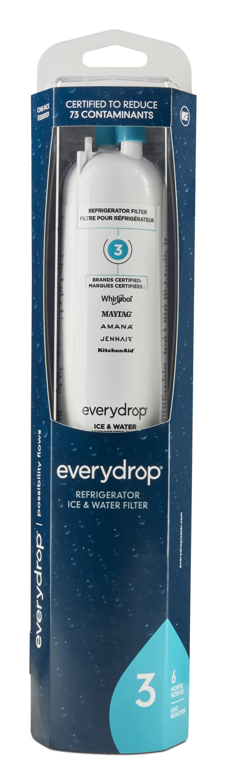 EveryDrop Refrigerator Water Filter, EDR3RXD1B (Filter 3)