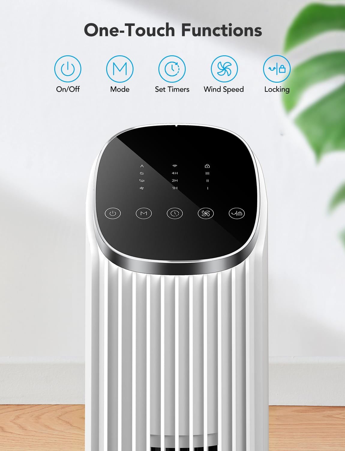 GoveeLife White Tower Fan for Bedroom