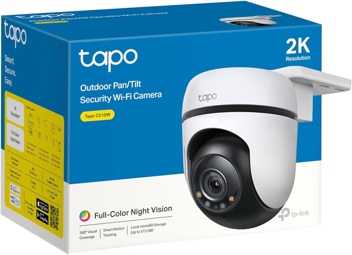 Tapo C510W 2K Pan/Tilt Outdoor Wired Security Camera