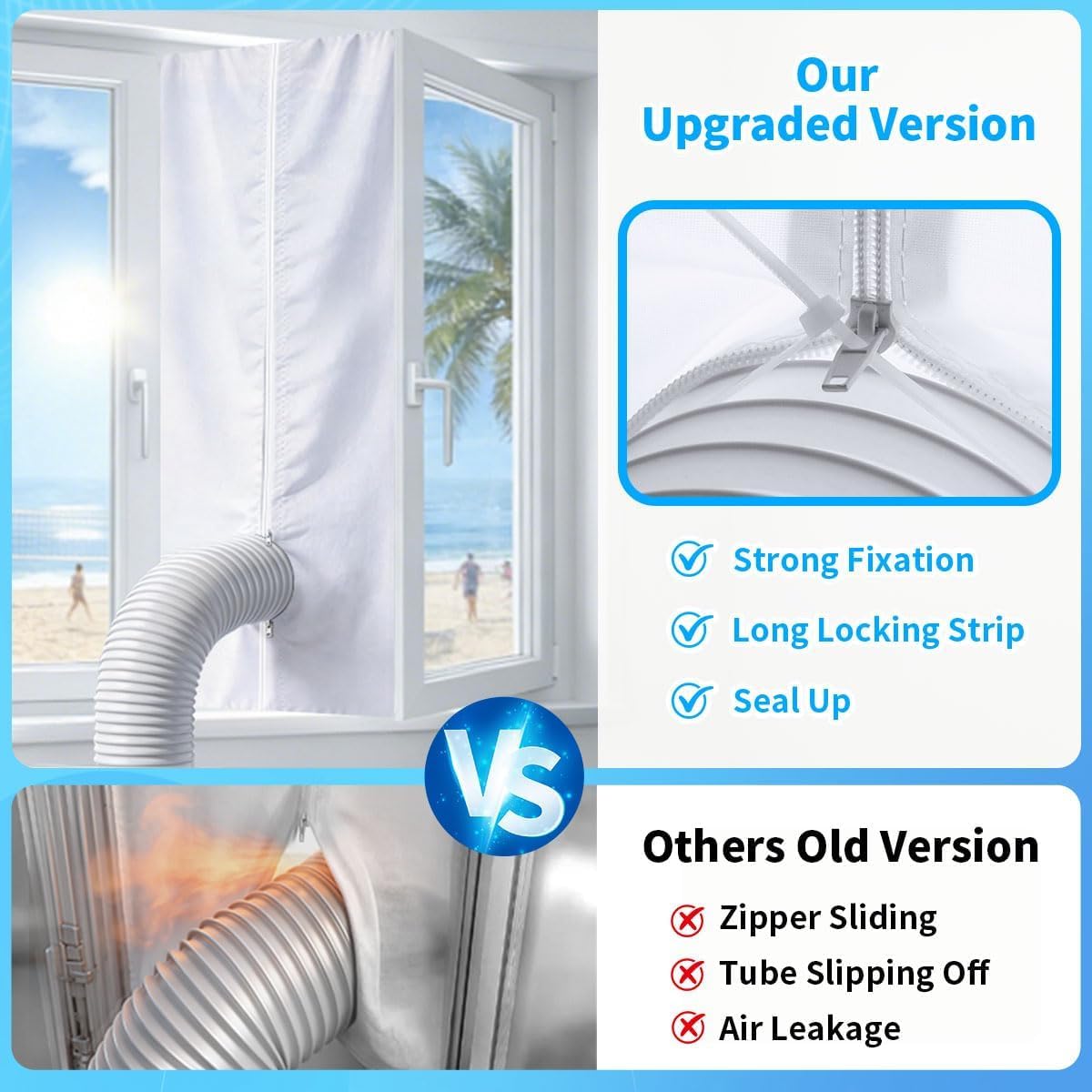 Gruntbear 400CM Universal Window Seal for Portable Air Conditioner