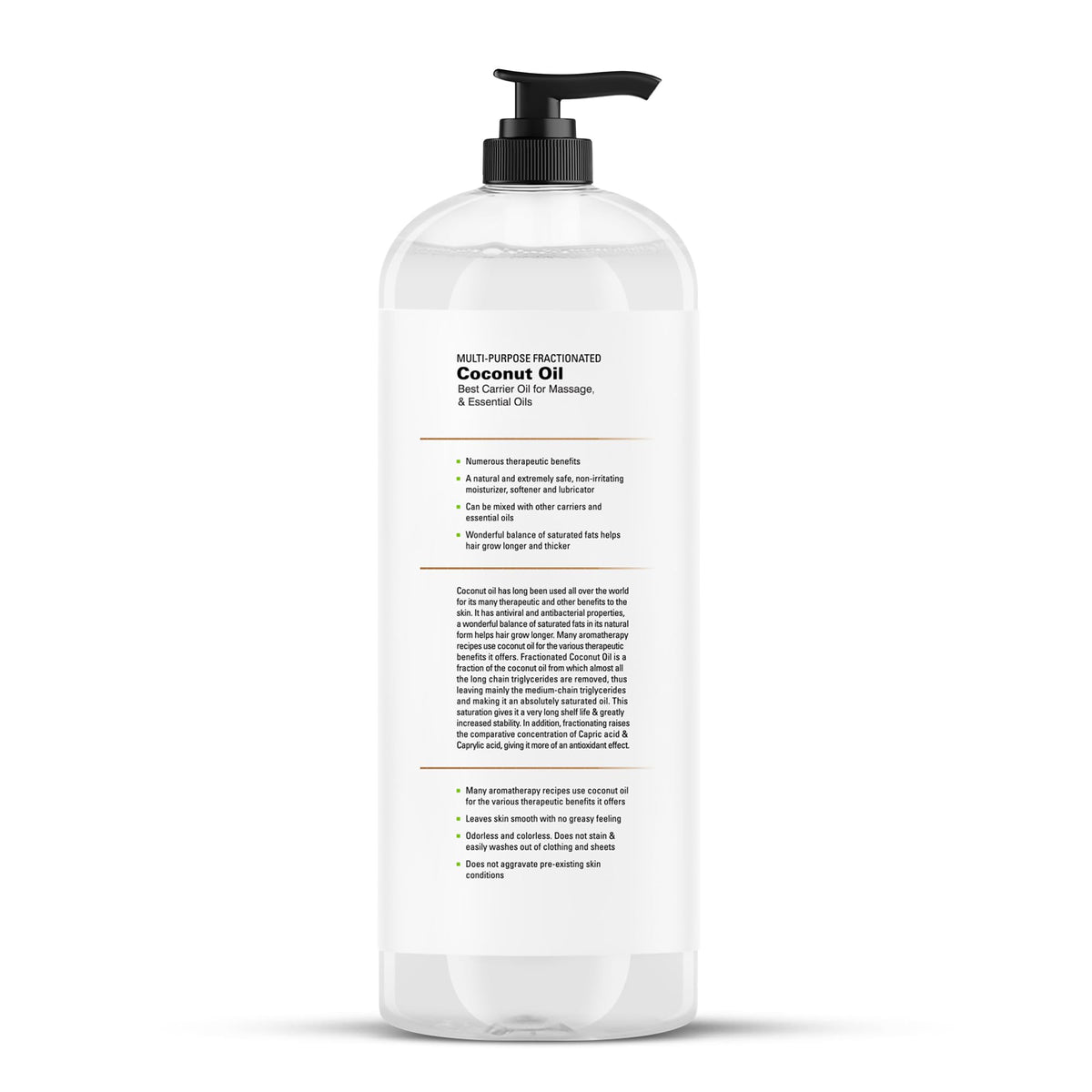 Majestic Pure Fractionated Coconut Oil Carrier Oil, 16 Fl Oz