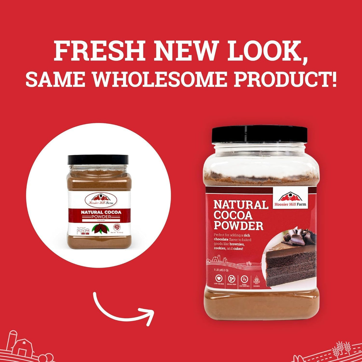 Hoosier Hill Farm Natural Cocoa Powder, 1 lb