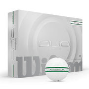 Wilson 2025 Duo Soft TRK360 Golf Balls, Green/Silver Stripe, 12 Balls