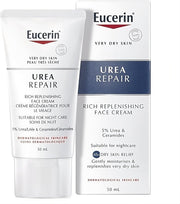 Eucerin Urea Repair Night Face Cream, 5% Urea, 50mL
