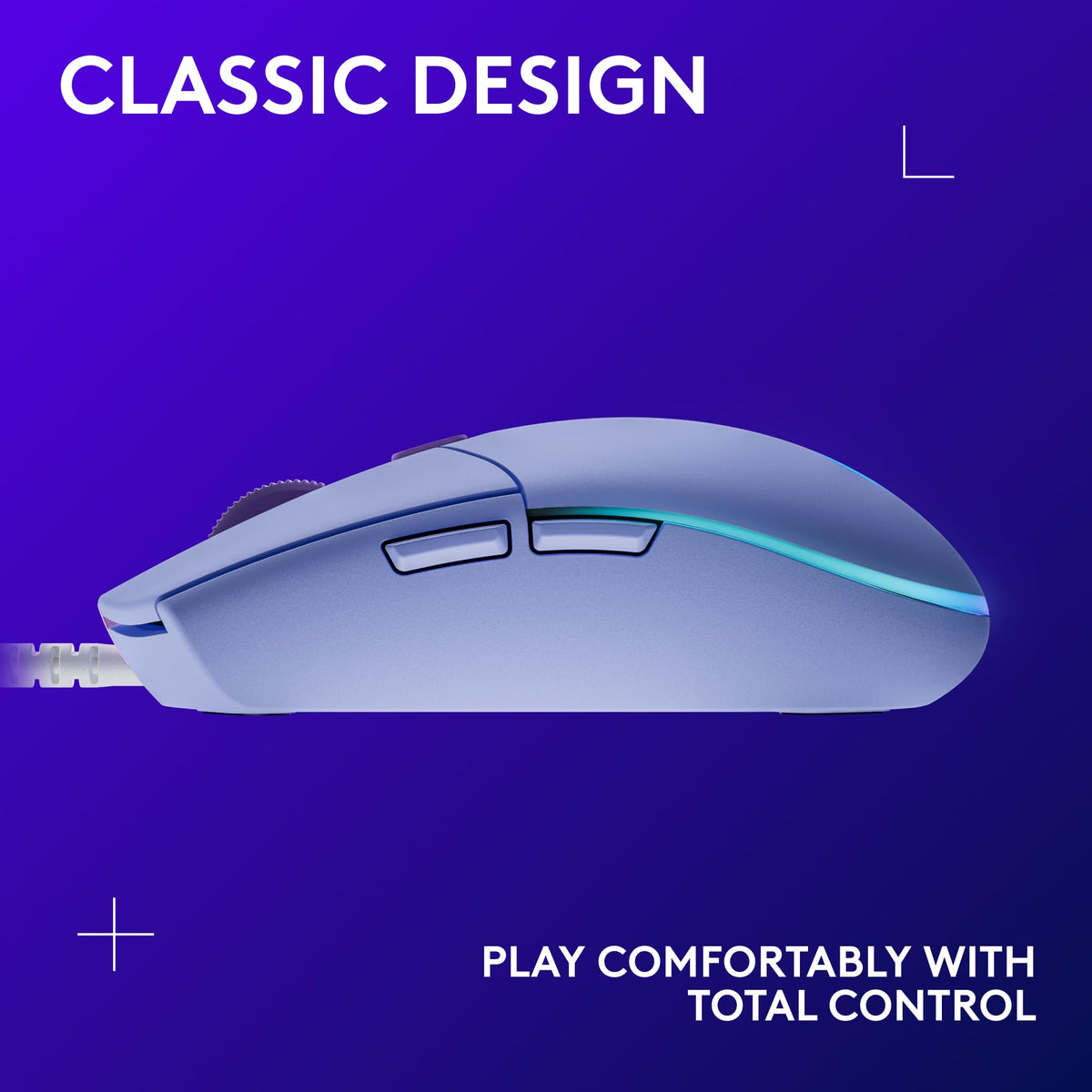 Logitech G203 Wired Gaming Mouse, Lilac