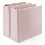 Samsill Plant-Based 3 Inch D-Ring View Binder, Rose, 2 Count