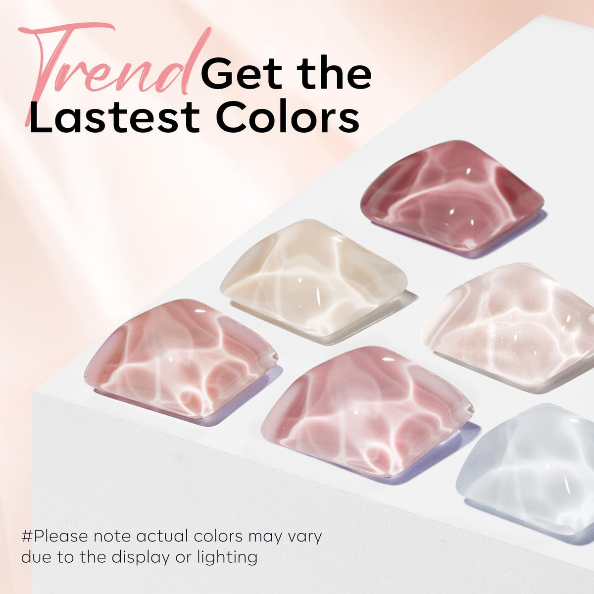 Modelones Jelly Gel Nail Polish Set, 6 Colors, Nude