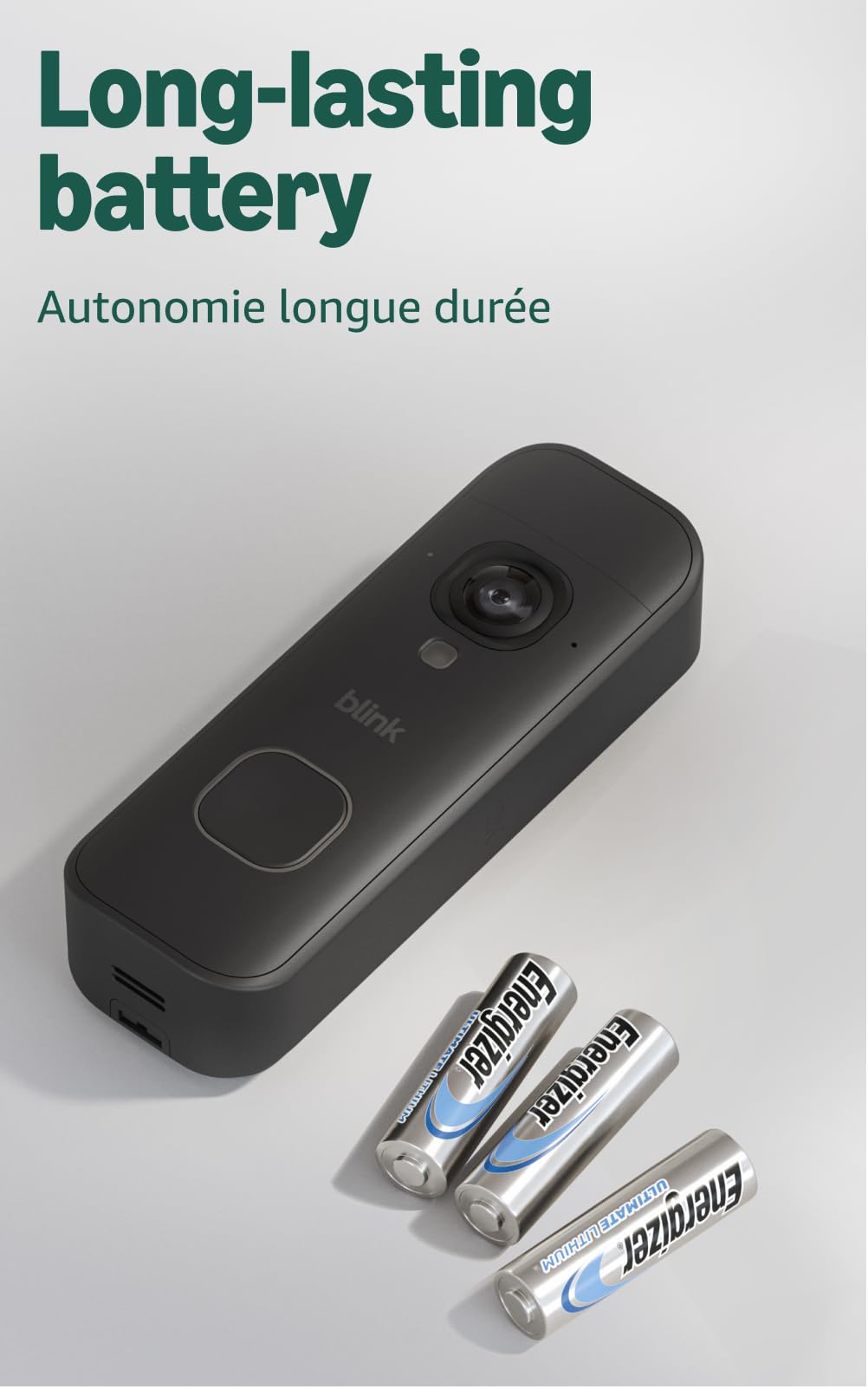 Blink Battery Doorbell 2K+ with Sync Module Core, Black