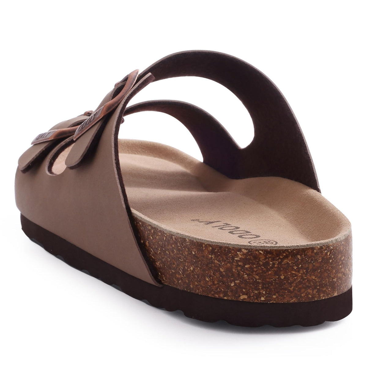ODOLY Cork Footbed Slide Sandals, Brown, 39 (W 8-8.5 / M 6.5-7)