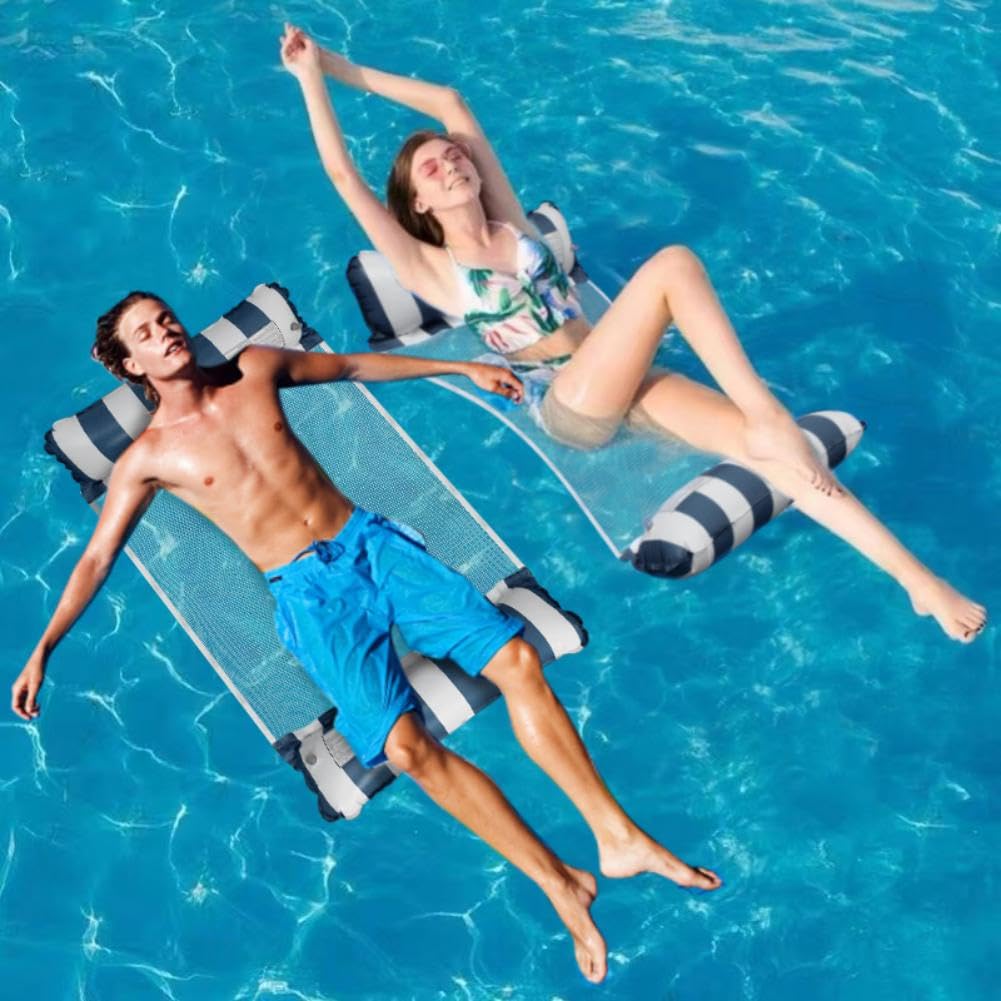 Meegoo Inflatable Water Hammock Pool Floats (2 Pack)