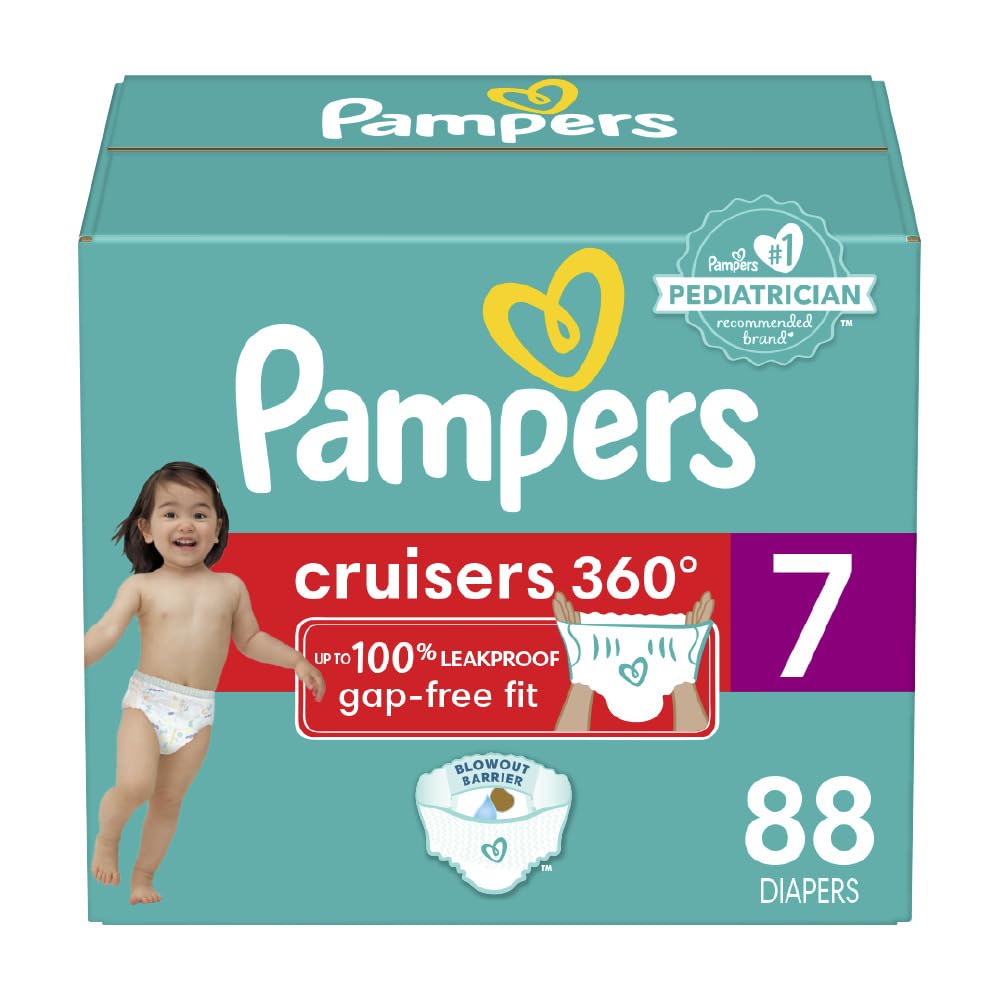 Pampers Cruisers 360 Pull-On Diapers, Size 7, 88 Count