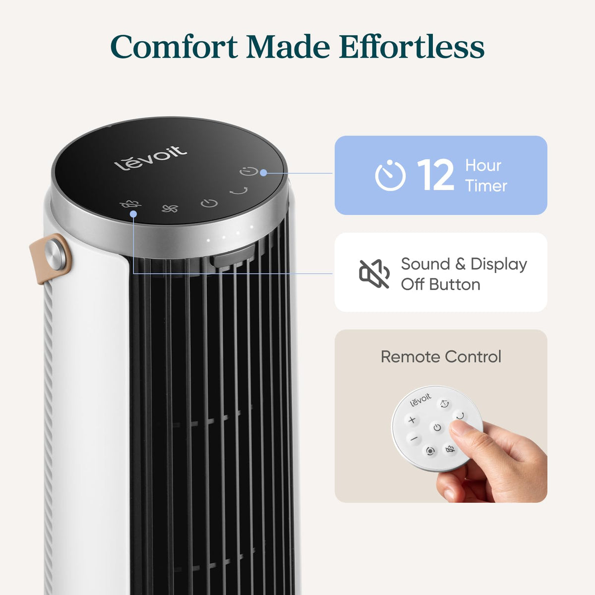 Levoit Mini Tower Fan for Bedroom