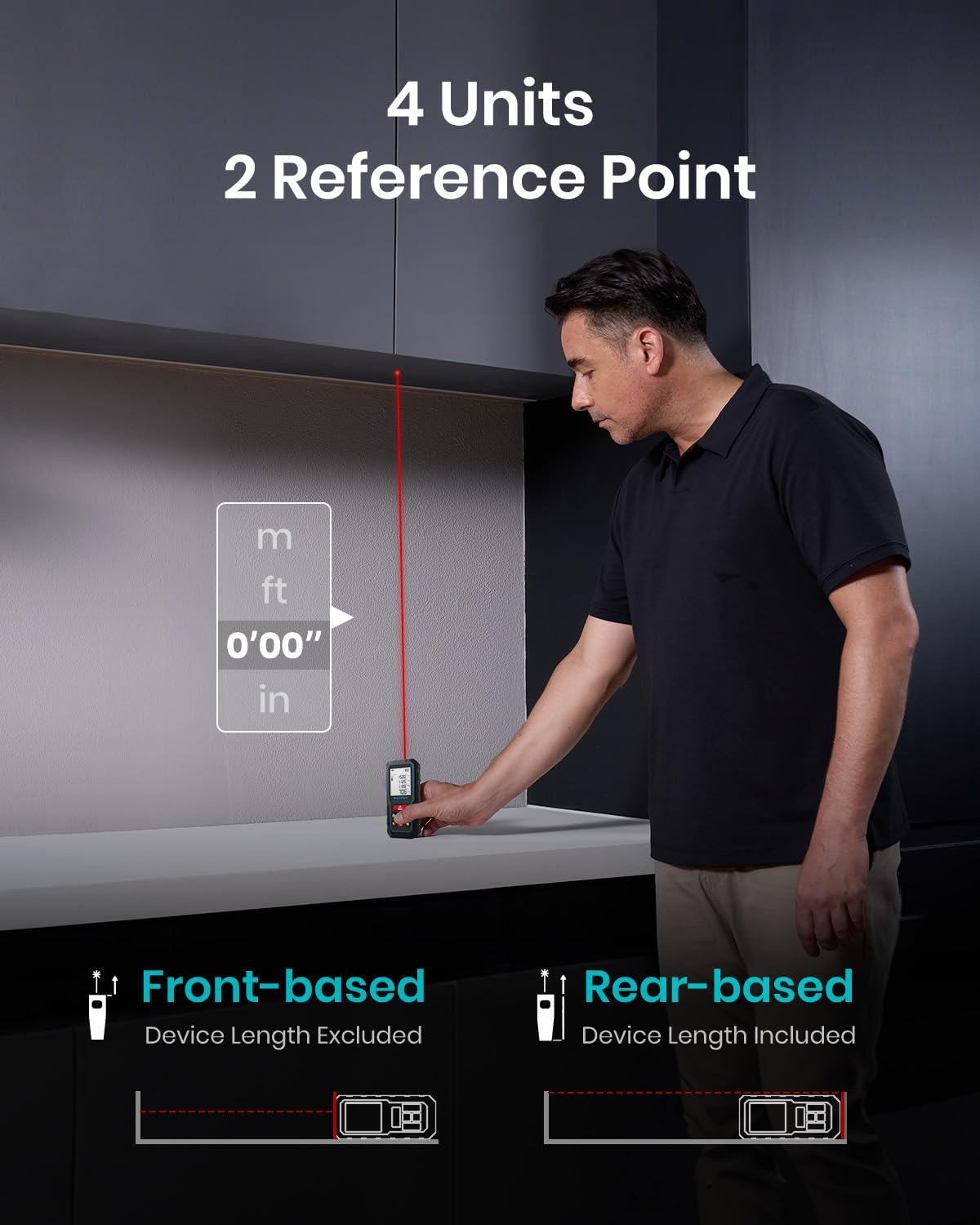 Mileseey Digital Laser Measure, 229 ft