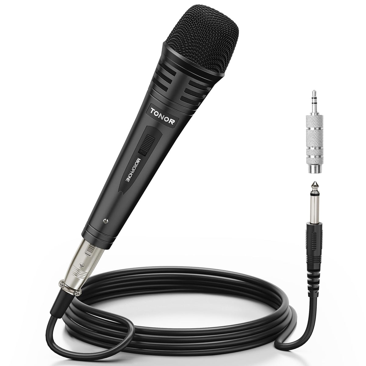 TONOR Dynamic Karaoke Microphone with 4.5m XLR Cable, Black