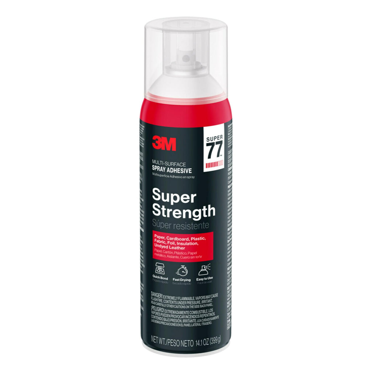 3M Super 77 Multi-Surface Spray Adhesive, 14.1 oz., 77-NAT-EF