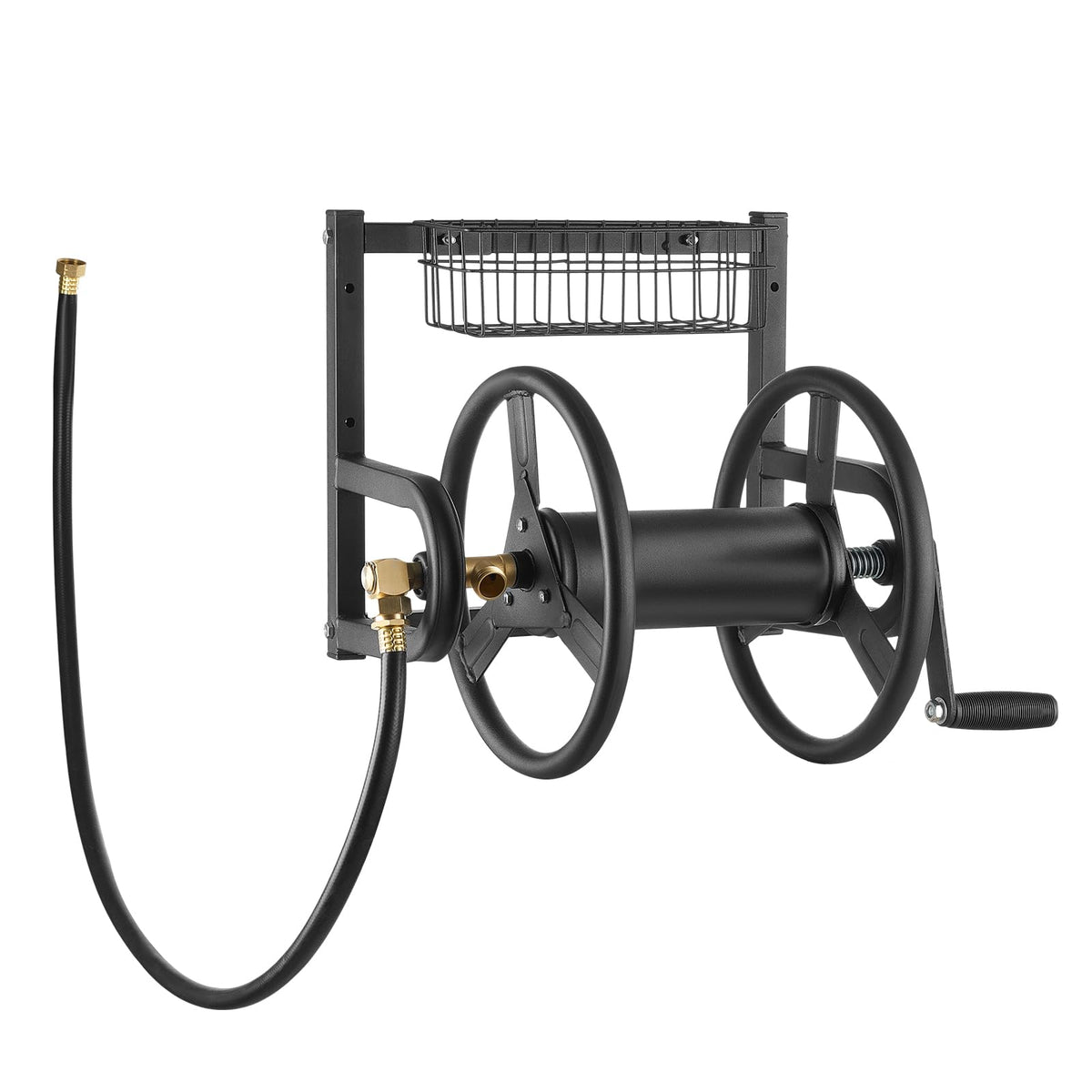 VEVOR Wall Mounted Garden Hose Reel, 125 ft x 5/8-Inch Hose