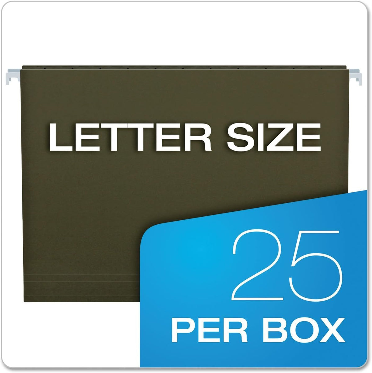 Pendaflex Hanging File Folders, Letter Size, Standard Green, 25 Pack