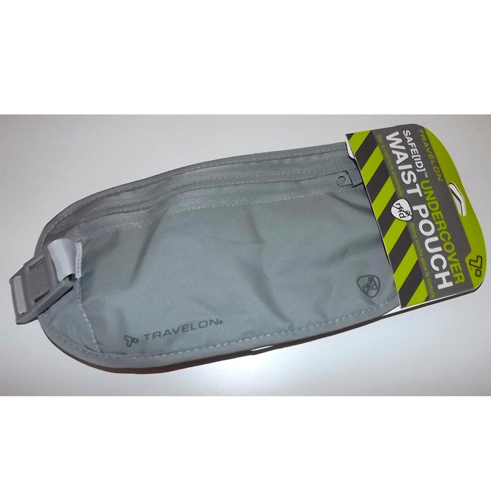 Travelon Undergarment Waist Pouch Travel Wallet, Gray