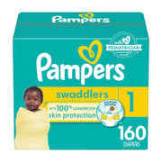 Pampers Swaddlers Diapers, Size 1, 160 Count