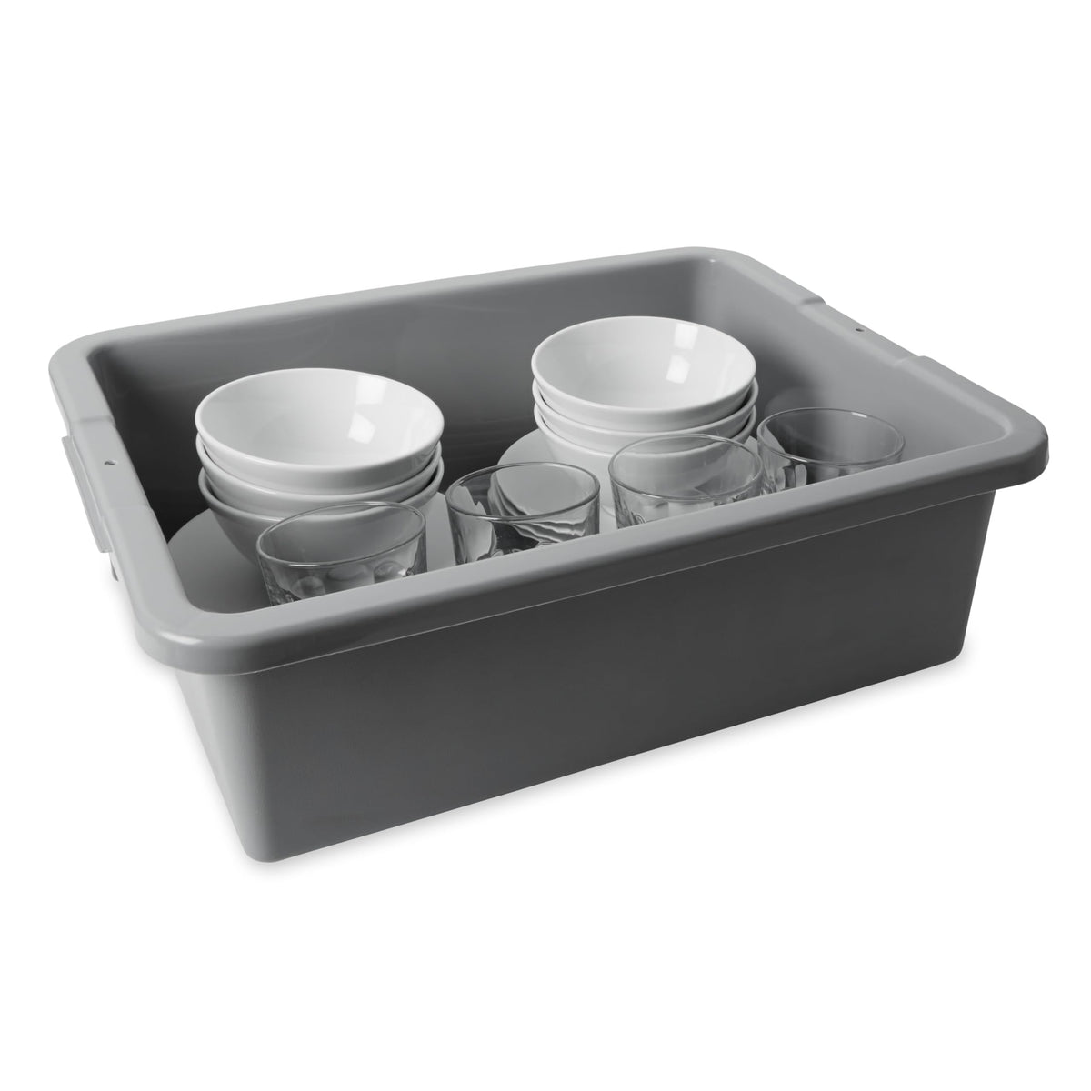 Rubbermaid Commercial Products Bus/Utility Box, Gray, 7-Gallon