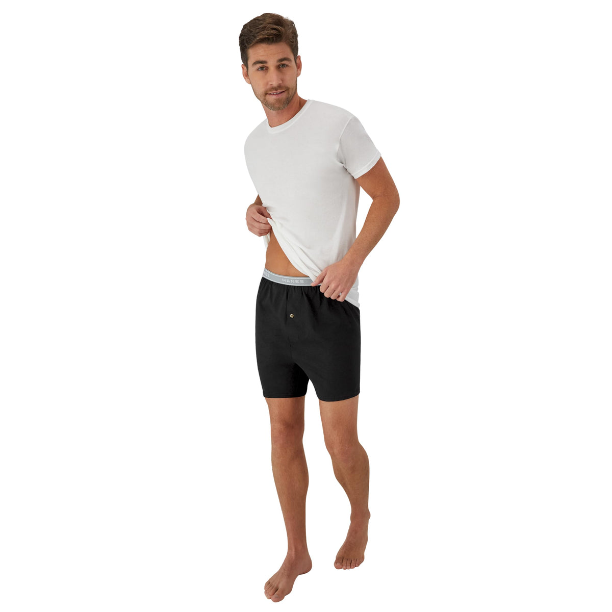 Hanes Men's Exposed Waistband Knit Boxers, Assorted, 5 Pack, X-Large