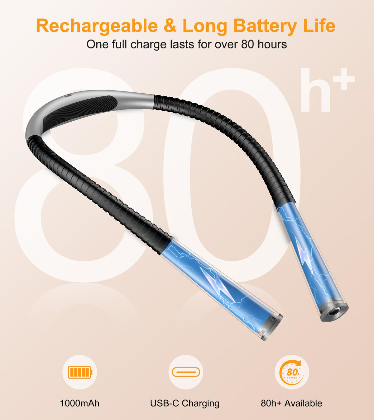 Gritin Rechargeable Neck Reading Light, 4 Colours