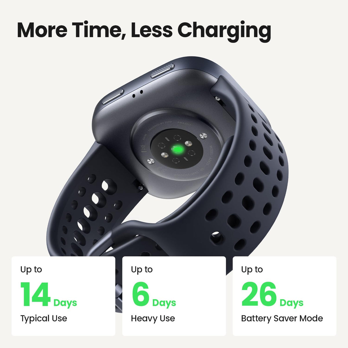 Amazfit Bip 6 Smart Watch, 46 mm, Black