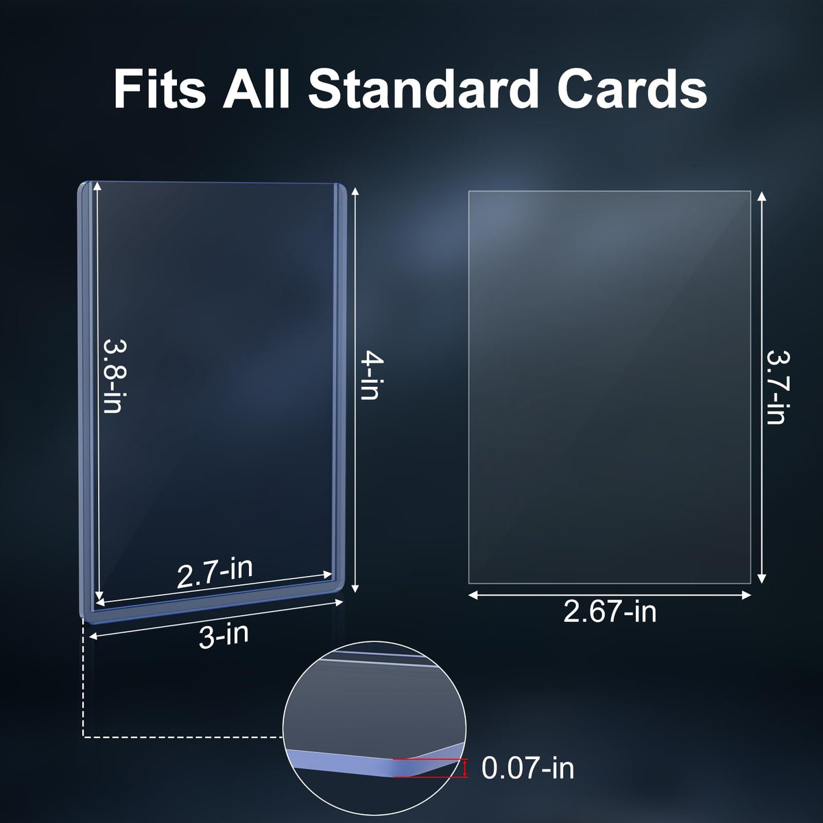 Hockey Card Top Loaders & Soft Sleeves, 3" x 4" (200 Count)