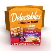 Hartz Delectables Stew Lickable Wet Cat Treats, Variety, 24 Pack