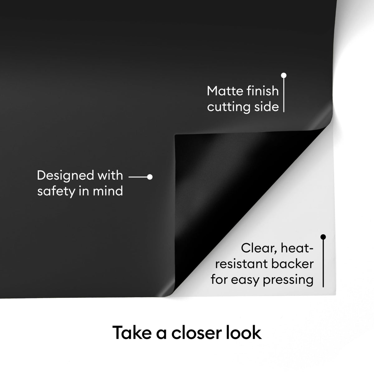 Cricut Value Iron-On, Black, 12 in x 20 ft
