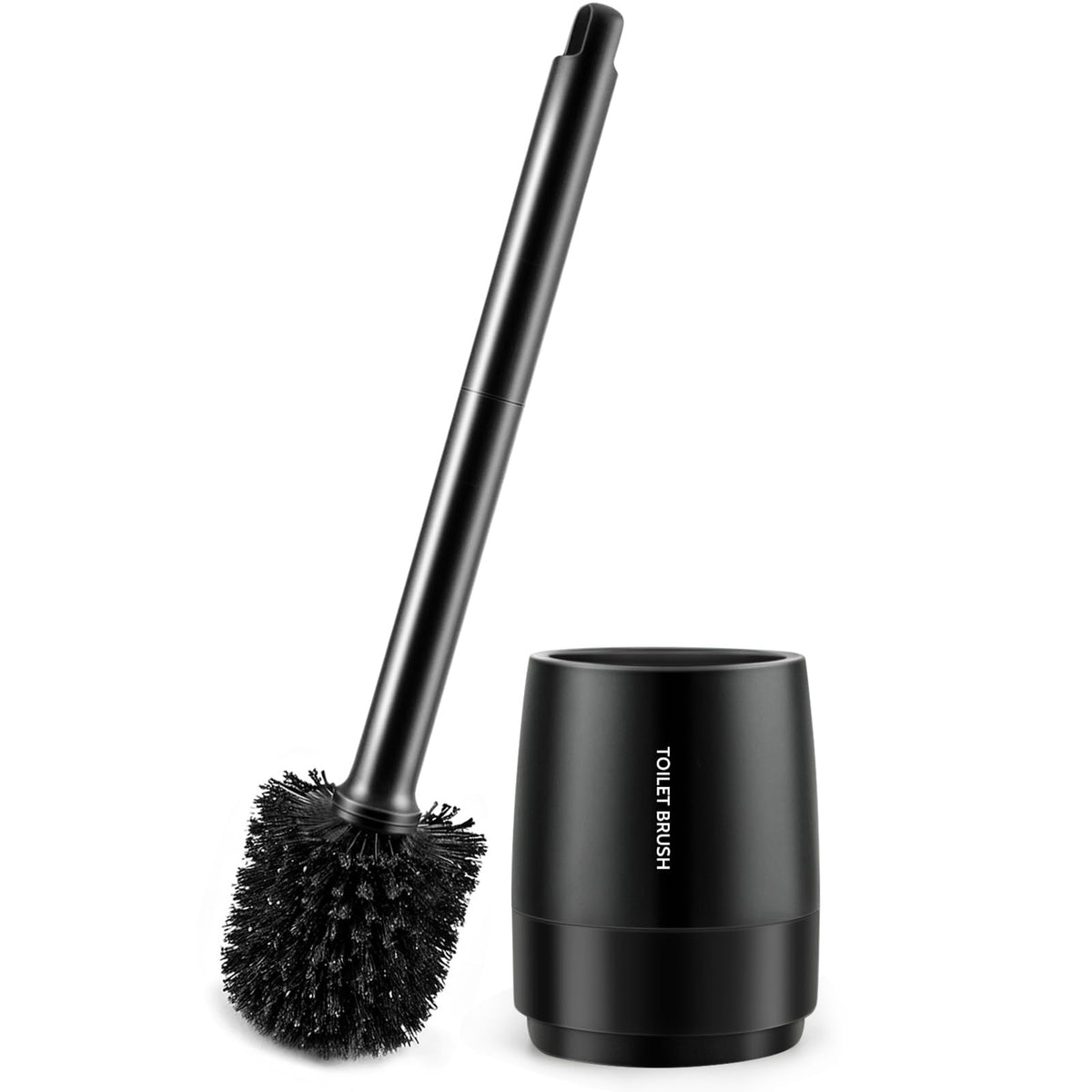 Toilet Bowl Brush and Holder, Black