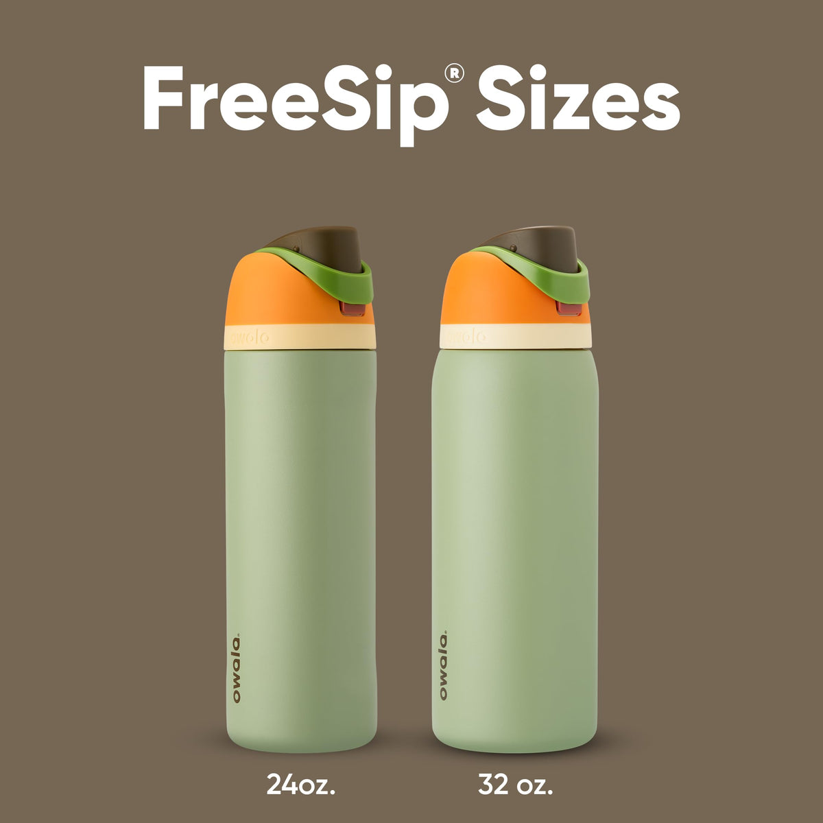Owala FreeSip Stainless Steel Water Bottle, 32 Oz, Camo Cool